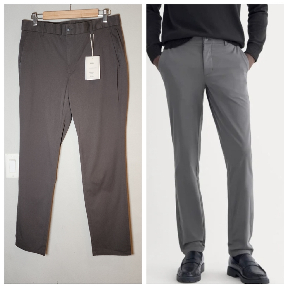 NWT 34×32 Everlane Performance Chinos Uniform Slate Grey Men's Size 34 Slim